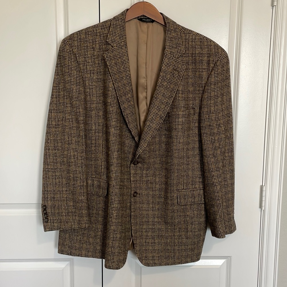 Jos.A.Bank | Tan & Black Tweed Camel Hair Sports Coat | 50R